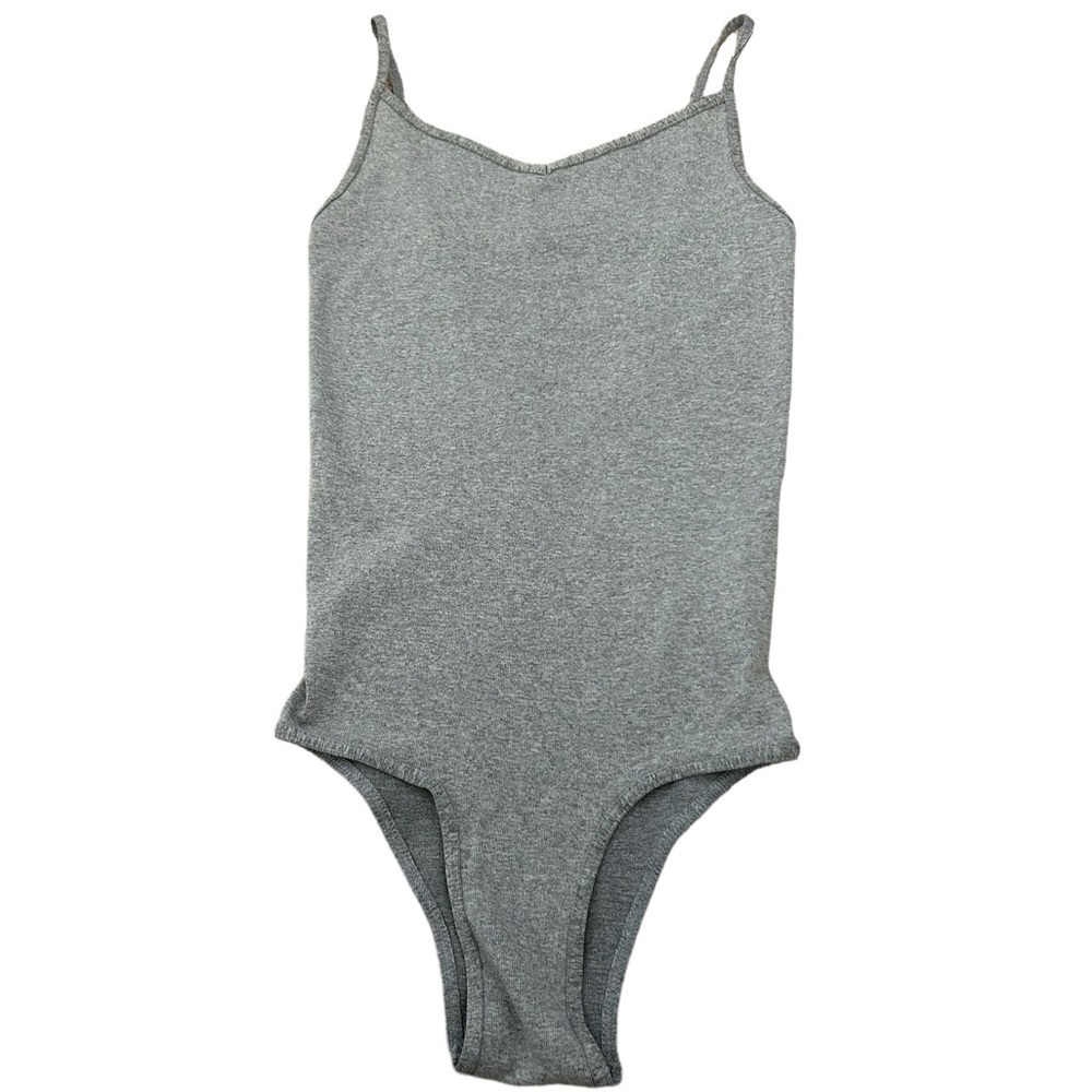 Free People Intimately Grey Ribbed Bodysuit w Scoop Back Bodysuit Size XS/S NWOT